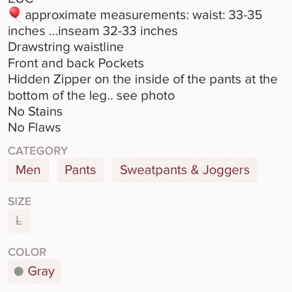 PacSun Olive Green Joggers large - Picture 9 of 9